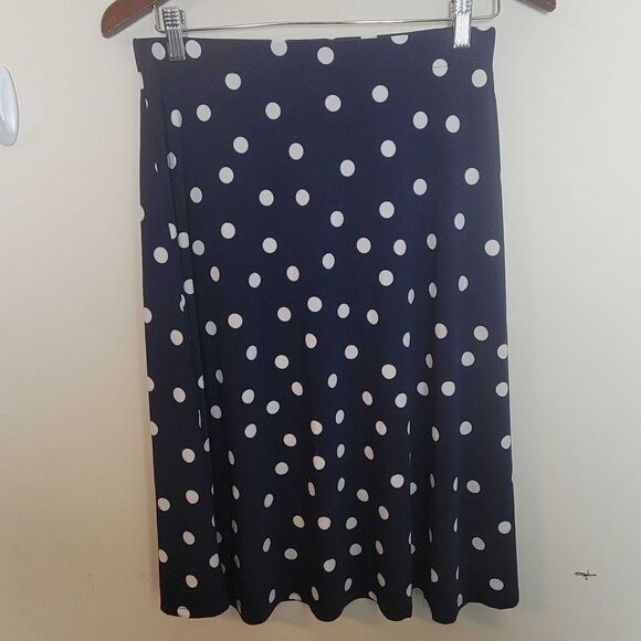 Chico's Tossed Dot A-Line Skirt Midi Size 0/Small - Picture 1 of 4